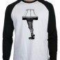 Small Leg Lamp T-Shirt Black White Mens Man Long Sleeve ringer t baseball shirt