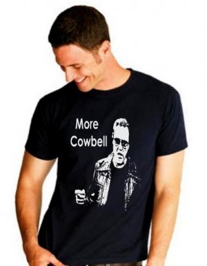 More Cowbell Walken Shirt XL extra large tee Teeshirt tshirt black white