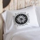 Nautical Pillowcase Black Ships Compass pillow cover