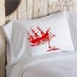 Nautical Pillowcase Red Ship with anchor pillow cover