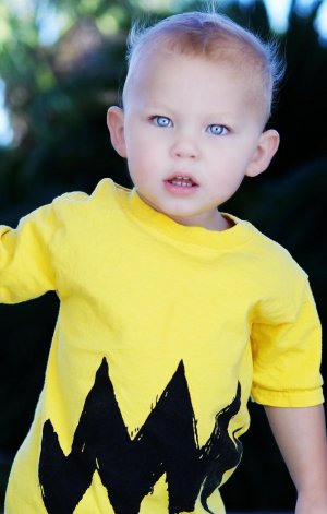 3t Cartoon Charlie Yellow Black Zig Zag argyle American kids boys girls t shirt