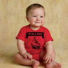 12m month Red I'm On A Boat baby infant creeper one piece onesie