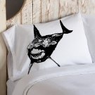Black Shark White Nautical Pillowcase