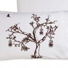 Birds of Freedom Tree Bird Cage Brown Oak Tree bedding NEW white pillowcase