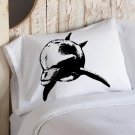 Black Bottlenose Dolphin Nautical Pillowcase