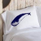 Navy Blue Whale Nautical Pillowcase