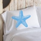 Light Blue Starfish star fish White Nautical Pillowcase pillow cover