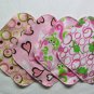 Pink Velour/Flannel Cloth Wipes