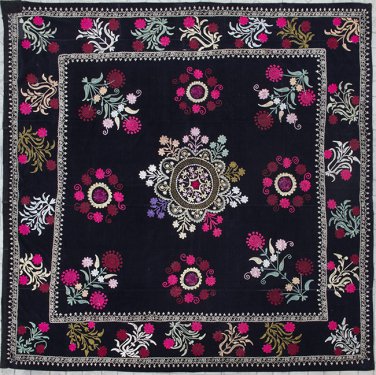 Uzbek Velour Machine Embroidery Suzani  From Thashkent / Uzbekistan 131