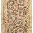 SOFT SILK HANDMADE SUZANI  LONG ZARDEVOR FROM BUKHARA .UZBEKISTAN  5057