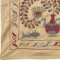 SOFT SILK HANDMADE SUZANI LONG ZARDEVOR FROM BUKHARA .UZBEKISTAN 5057