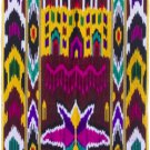 UZBEK MARGILAN HAND WOVEN SILK ATLAS FABRIC 133