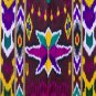 UZBEK MARGILAN HAND WOVEN SILK ATLAS FABRIC 133