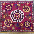 SOFT SILK VINTAGE UZBEK EMBROIDERY SURKHANDARYA SUZANI 1284