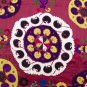 SOFT SILK VINTAGE UZBEK EMBROIDERY SURKHANDARYA SUZANI 1284
