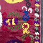 SOFT SILK VINTAGE UZBEK EMBROIDERY SURKHANDARYA SUZANI 1284
