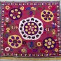 SOFT SILK VINTAGE UZBEK EMBROIDERY SURKHANDARYA SUZANI 1284