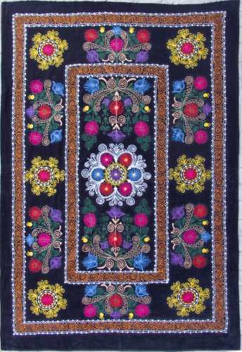 Uzbek Velour Machine Embroidery Suzani  From Thashkent / Uzbekistan 28