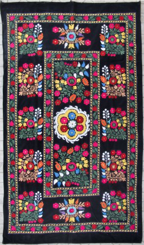 Uzbek Velour Machine Embroidery Suzani  From Thashkent / Uzbekistan 30