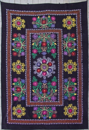 Uzbek Velour Machine Embroidery Suzani  From Thashkent / Uzbekistan 35
