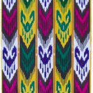UZBEK MARGILAN HAND WOVEN SILK ATLAS FABRIC 113