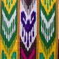 UZBEK MARGILAN HAND WOVEN SILK ATLAS FABRIC 113