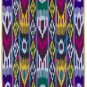 UZBEK MARGILAN HAND WOVEN SILK ATLAS FABRIC 112