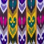 UZBEK MARGILAN HAND WOVEN SILK ATLAS FABRIC 109