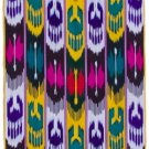 UZBEK MARGILAN HAND WOVEN SILK ATLAS FABRIC 107