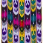 UZBEK MARGILAN HAND WOVEN SILK ATLAS FABRIC 107