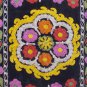 Uzbek Velour Machine Embroidery Suzani From Thashkent / Uzbekistan 147