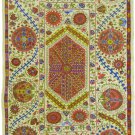 UZBEK SILK HANDMADE EMBROIDERY MEDALLION SUZANI  1164