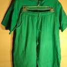 LADIES TOP AND BOTTOM SET MED GREEN