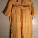 LADIES TOP AND BOTTOM SET MED YELLOW