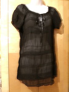 LADY FASHION BLOUSE BLACK SIZE XL