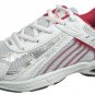 LADIES ATHLETIC SPORTS WHITE GREY AND WINE SNEAKER SIZE 7.5