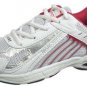 LADIES ATHLETIC SPORTS WHITE GREY AND WINE SNEAKER SIZE 6.5
