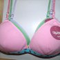 SET OF 3 BRA  DIPHIA BRAND PINK/BLUE GREEN/YELLOW SIZE 38B FREESHIPPING