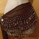 PRETTY GIRL BELLY DANCE SCARF BROWN NEW
