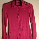 LADIES  ENERGIE JUNIOR HOODIE LONG SLEEVE TOP SMALL RED