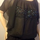 LADIES FREESTYLE TOP BLACK LARGE