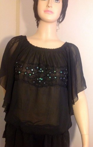 LADIES FREESTYLE TOP BLACK SMALL