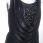 LADIE ANNABELLE DRAPE NECK BLOUSE SIZE LARGE BLK