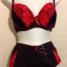 BLACK FUCHIA LADIES BRA SET SIZE 42C/2XL