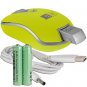 EW-613 3-Button Wireless Rechargeable Optical Scroll Mouse (Lime Green)