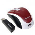 Microsoft 3000 3-Button Wireless Notebook Optical Scroll Mouse (Red/White/Black)