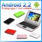 7 inch Android 2.2 Netbook VIA 8650 pc WIFI 256Mb 2GB HD laptop New Version