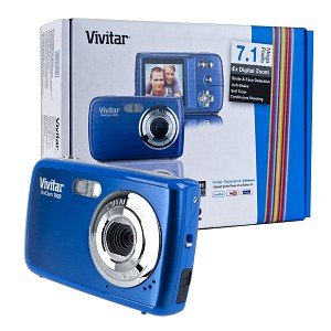 Vivitar ViviCam 7022 7.1MP 4x Digital Zoom HD Camera (Blueberry) - One Touch Sharing!