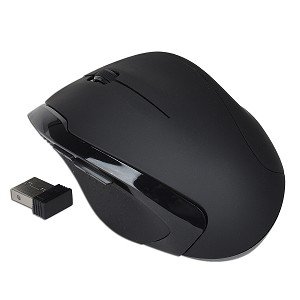 5-Button Wireless Notebook Optical Scroll Mouse w/Nano Transceiver (Black)