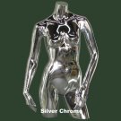 Silver Chrome Female Torso with Arms